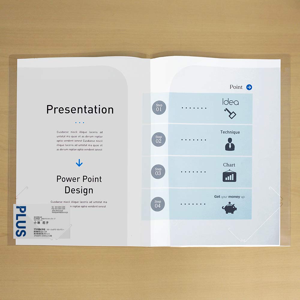 Plus Clear A3 50 sheets Folders, size, 2-fold,