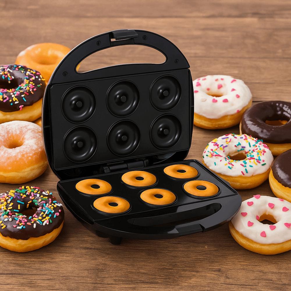 6 Holes Mini Donut Maker Fully Automatic Dessert Maker Practical Breakfast Donut Machine  for Home