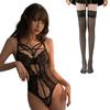 Babydoll BeLoved Value Set Black Free Size Lace Sleepwear Pantyhose Mini Cosplay Knee High One Piece Competition Underwear Black White Cute Present