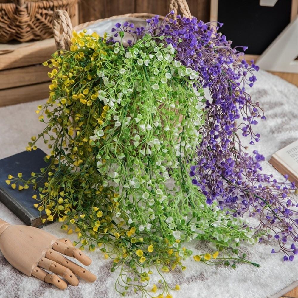 Artificial Flowers Artificial Plants Vine Plastic Simulation Greenery Fake Plant Vine  Wall Decor