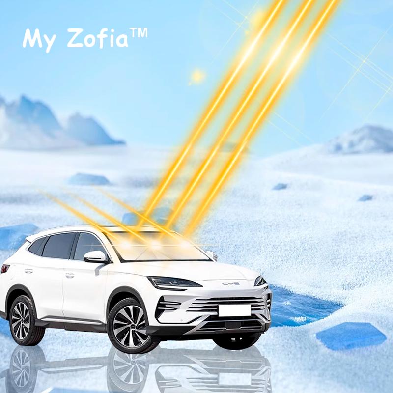 For BYD Seal U Sealion 6 2023 2024 2025 Car Windshield Foldable Umbrella Insulation UV Protect Reflector SunShade Accessories
