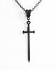 Collier Pendentif Épée Noire Aiguë Exquise Gothique pour Femmes Hommes Punk Fête d'Halloween Accessoires Bijoux Vampire Cadeaux