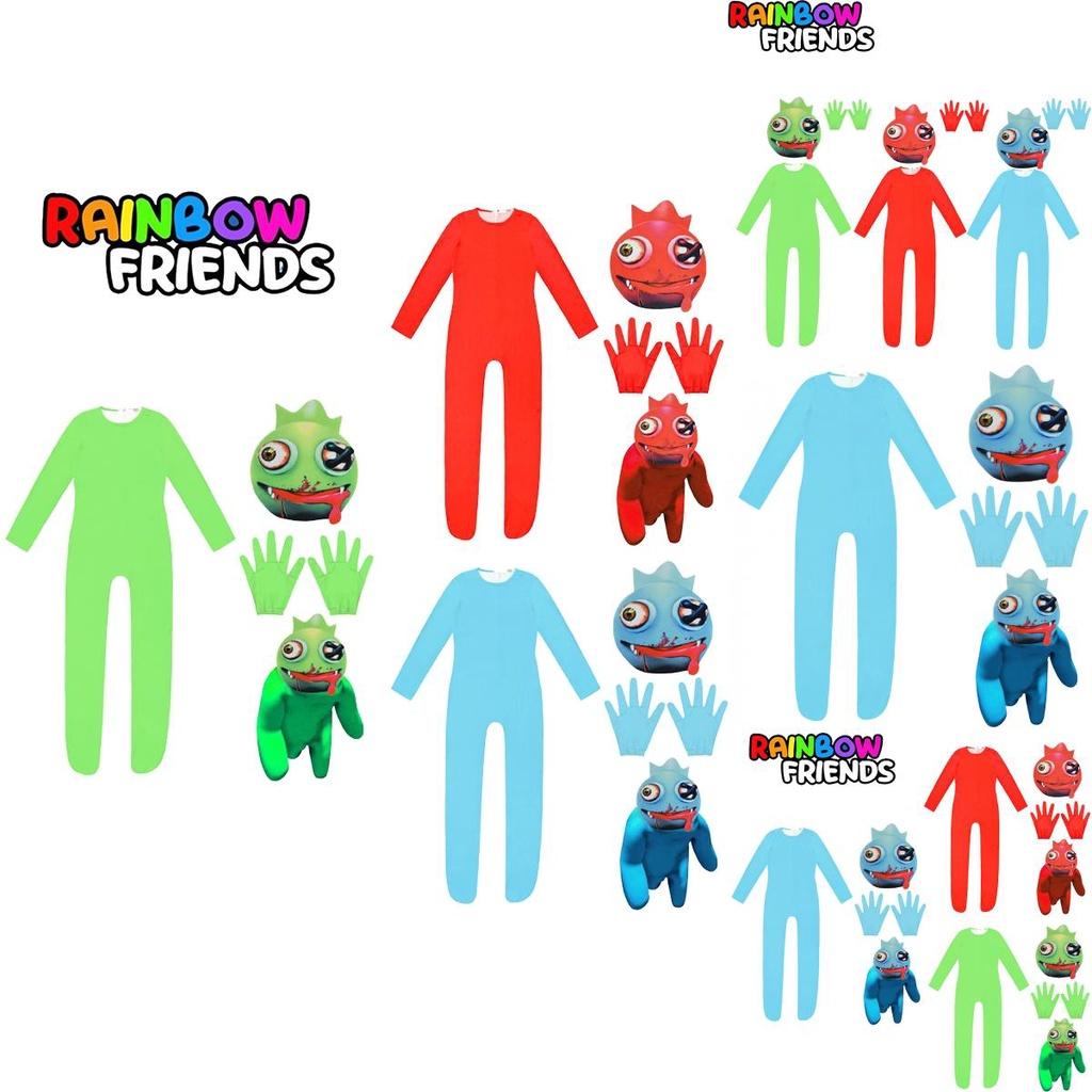 Roblox Rainbow Friends Cosplay Kostüm Jumpsuit Maske Anzug für Kinder Party Verkleidung