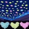 25/50pcs Colorful Glow In The Dark Luminous Stars Noctilucent Plastic Wall Stickers for Home Decor Kids Bedroom Room Decorations