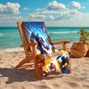 1PC Custom Name Transformers: Cyberpunk Adventure Beach Towel Highly Absorbent And Sand-Resistant Towel for Swimming, Pool, Yoga, And Travel Lightweig