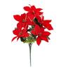 New Product Hot-selling Simulation 5 Heads Poinsettia Christmas Bouquet Home Decoration Holiday Ornament Fake Flower