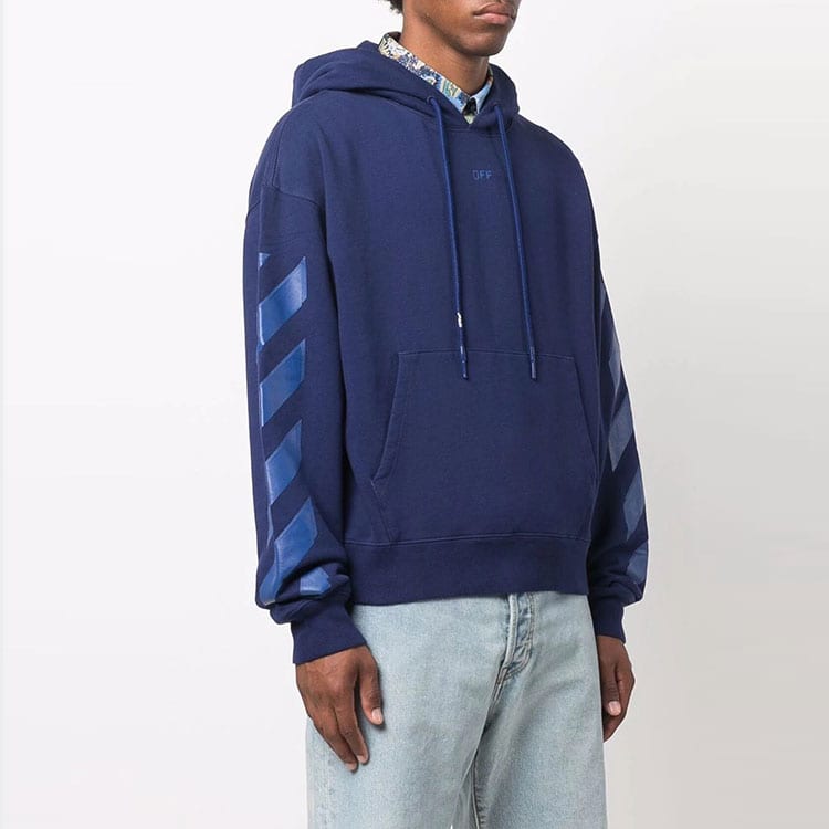 OFF WHITE FW21 Sweatshirt Men's Blue OMBB037F21FLE0074545