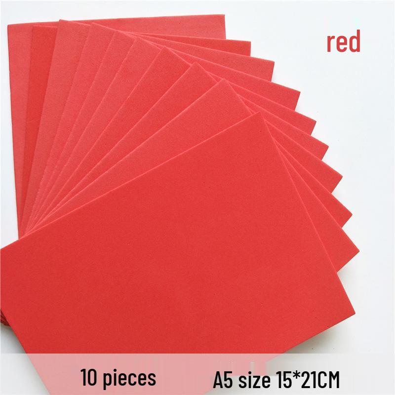 Monochrome A5 Foam Sheets: 10-Pack EVA Sponge Paper for DIY Crafts