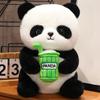 Adorable Plush Panda Toy Soft Pp Cotton Milk Tea Cup Panda Doll Gift For Kids