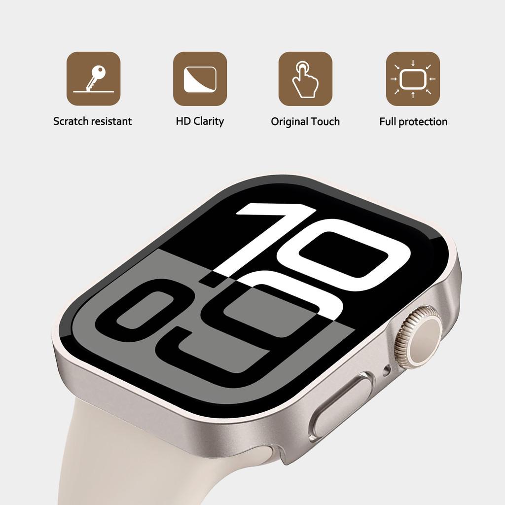 Waterproof Case Screen Protector glass+Cover for Apple Watch Ultra 49mm 46mm 45mm 44mm 42mm 41mm 40mm  iWatch 10 9 8 7 6 5 4