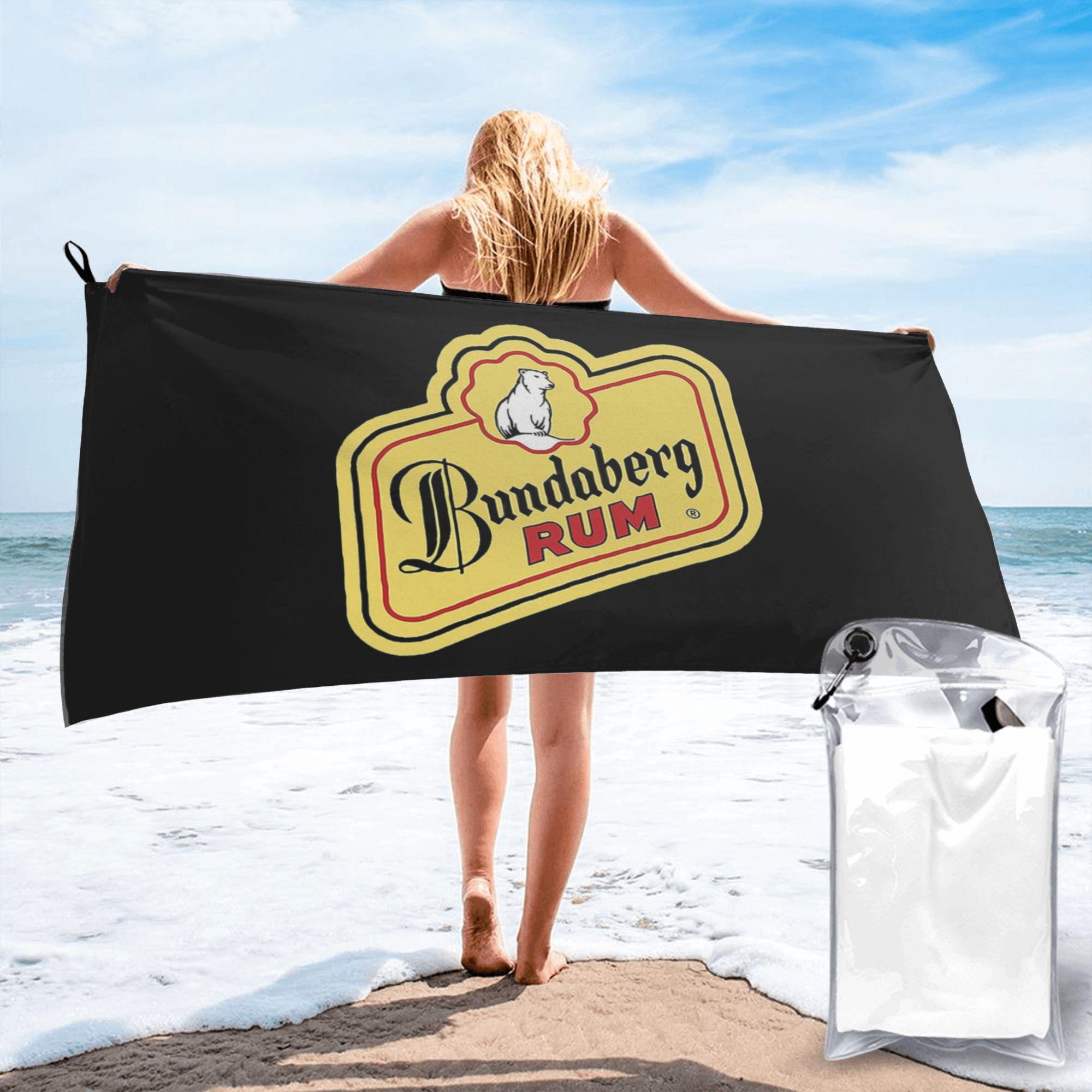 Bundaberg Rum Beach Towel Soft Microfiber Quick Dry Absorbent Quick Towels For Bath W30*H60(CM)