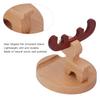 2 Sets Cellphone Stand Deer Shaped Multifunctional Wooden Desk Mobile Phone Stand Desktop Decorations