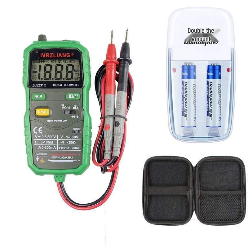 High-Precision Digital Multi-Tester for Electricians - Compact, Auto, Anti-Burn