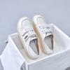 2025 New Little White Shoes Spring Versatile Casual Board Shoes Velcro Two Wear Student Single Shoes Leather Nurse Shoes