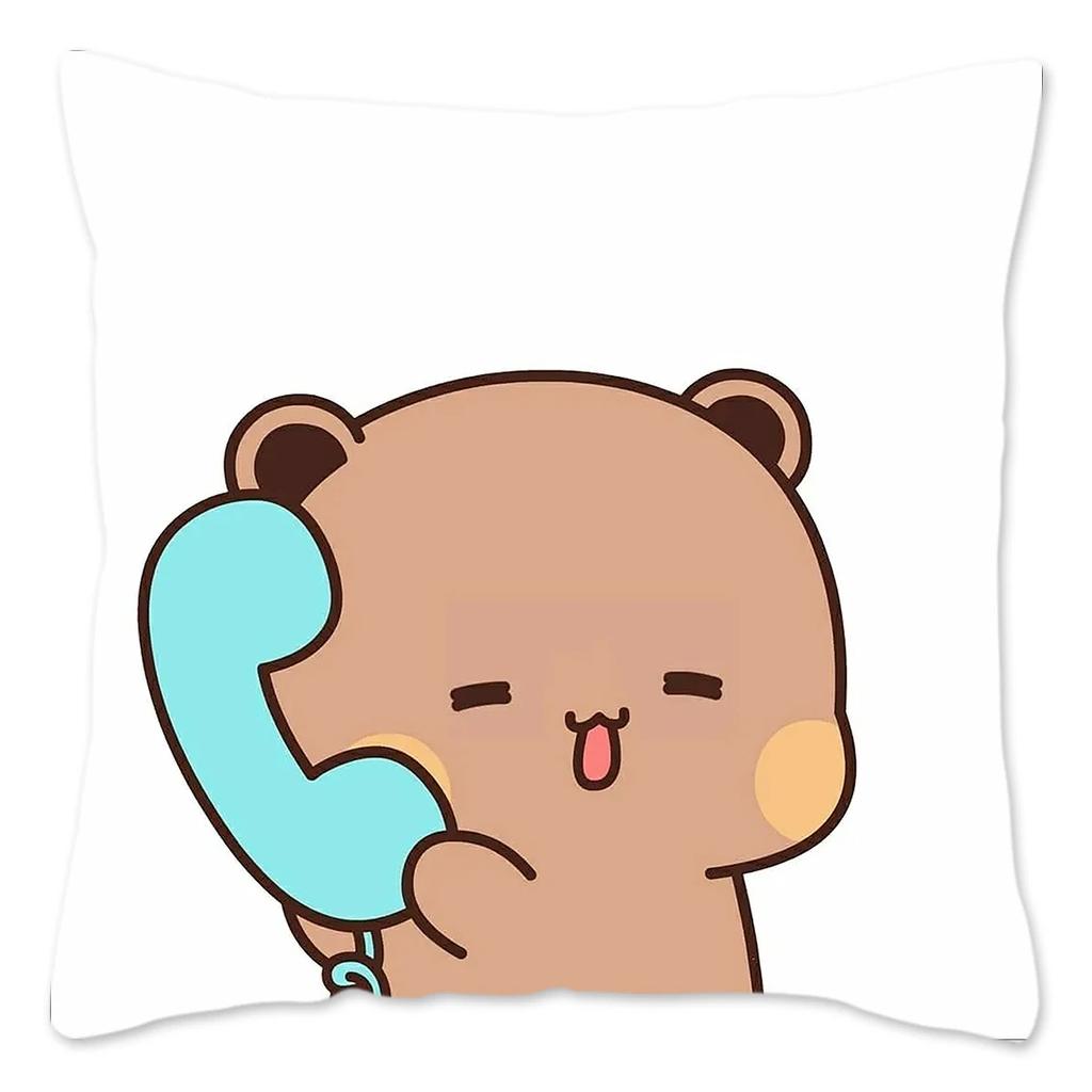 Povlak na polštář Bubu a Dudu Domácí dekorace Polyesterový povlak na polštář na pohovku Povlak na ozdobný polštář Zábavný Roztomilý Potisk Panda Medvědů