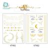 Waterproof Metallic Face & Freckle Tattoo Stickers for Parties - Hot Stamping Design