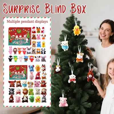 Christmas Advent Calendar 24Pcs Cute Stuffed Animals Advent Calendar Plush Toys Christmas Decor For Girls Boys
