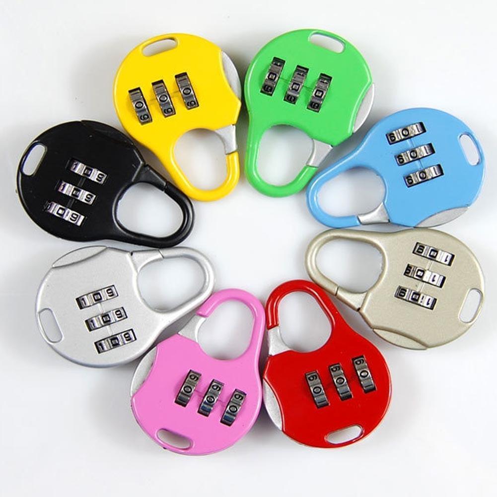 1PC Lucchetto a Combinazione a 3 Cifre in Metallo con Password per Borsa Lucchetto a Combinazione Resettabile Valigia Password Lucchetto a Cifre F5 Blocco a Codice Colore