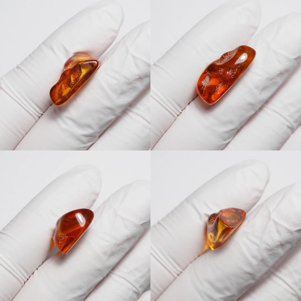 Stone Natural Fossil Amber with Insect Specimen of a 23x15x9mm [N2 Natural] - (34 "One Kind" [Amber Approx. 1.6g, Insect Approx. 1mm])