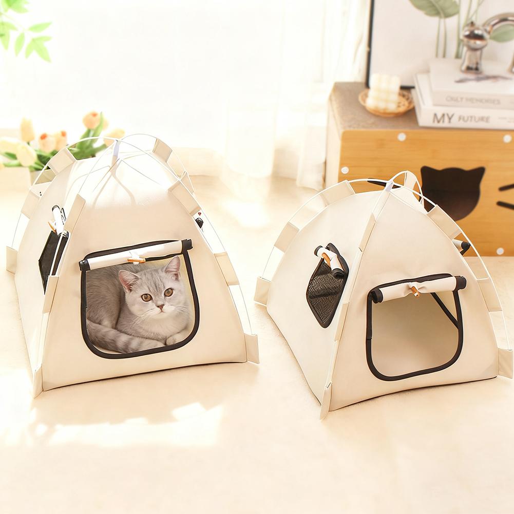 Foldable Pet Tent Cat House All-Season Portable Enclosed Cozy Pet Nest Indoor Travel Pet Bed Cat/Dog Supplies
