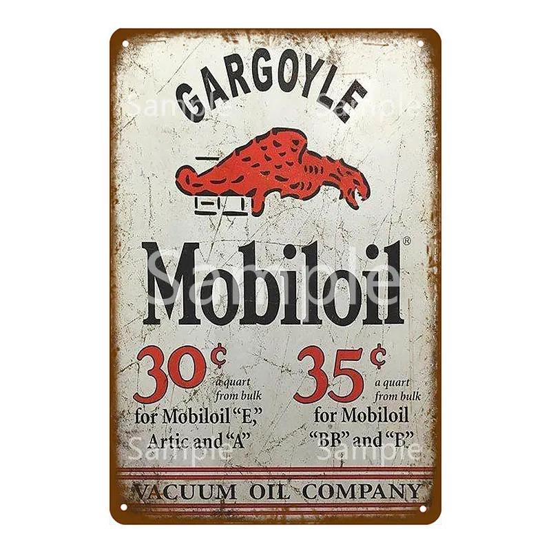 Mobil 1 Racing Motor Oil Vintage Plaque Tin Sign Rocket Metal Sign Wall Decor For Garage Car Shop Plate Race Fuel Poster YK065