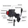 Shockproof Bike Phone Mount Support Rack For Ebikes And Motorcycles Handlebar Navigation For Smartphones Up To 90mm Wide