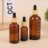 5 ml – 100 ml Tropfflaschen mit Skala, Reagenz, Augentropfen, Bernsteinglas, Aromatherapie, Flüssigkeitspipette, Flasche, nachfüllbare Flaschen, Reise