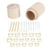 Sewing Needle Storage Bottle Wooden Holder Tube Portable Compact Case Household Supplies Carved Wool Knitting with