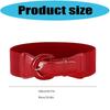 Faux Leather Decorative Waistband for Women's Dresses Elastic Buckles Adjustable Design for Fashionable Look and Comfort  90cm White