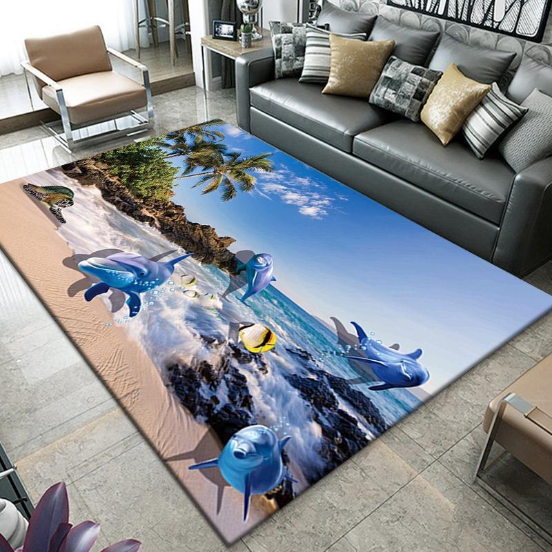 3D Vision Carpet Living Room Underwater World Vortex Bedroom Carpet Home Tea Table Sofa Mat Indoor Rug Easy Clean Very Beautiful