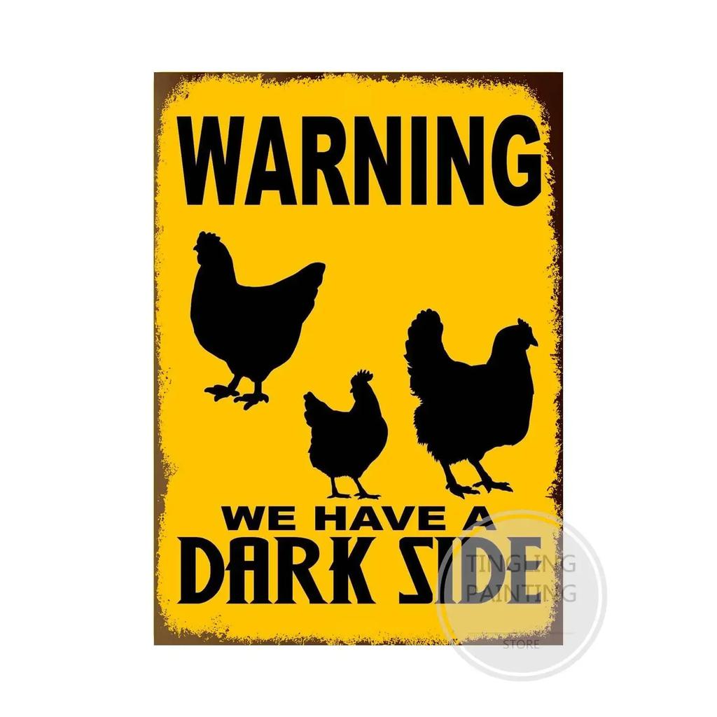 1pc Warning Dog Metal Tin Signs Vintage Poster Beware Of Dog Retro Sign Wall Stickers For Garden Family House Door Decoration