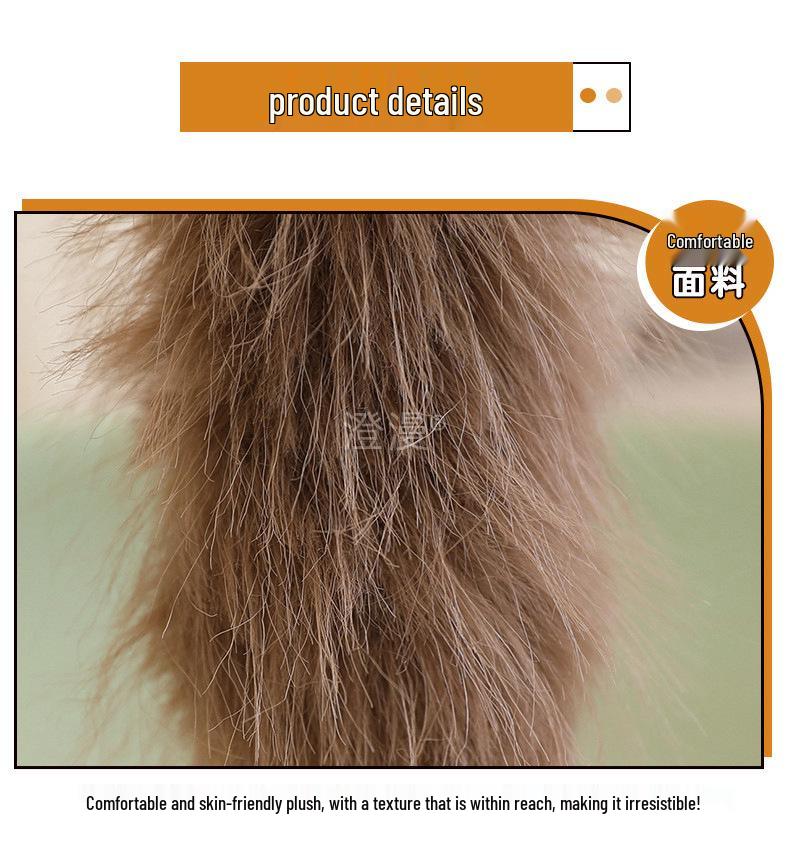 Year of the Horse Akhal-Teke White Horse Plush Keychain - Small Pendant Toy & New Year Gift