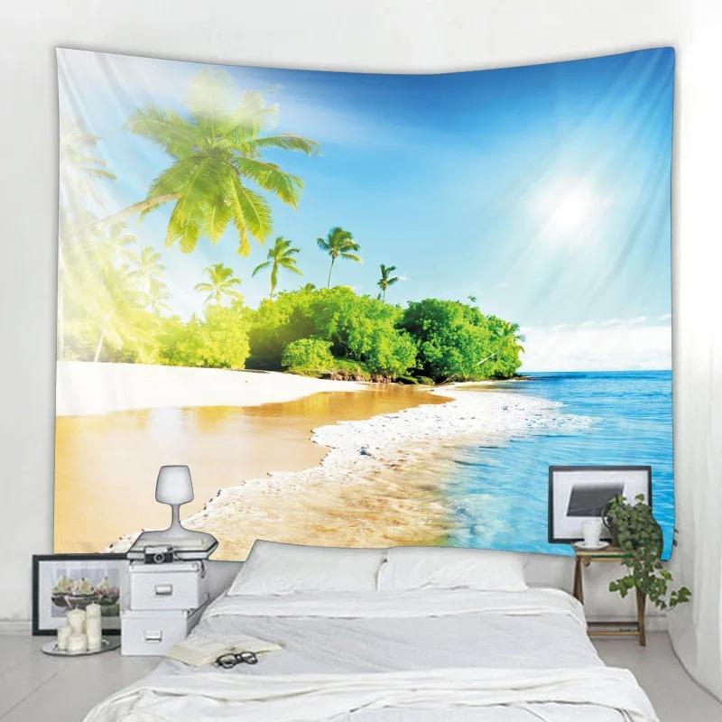 Böhmische Wandteppich Nordischer Tropischer Strand Wandteppich Mandala Wandbehang Hippie Schlafzimmer Dekor Psychedelischer Wandteppich
