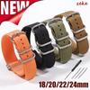 Premium Nylon Watch Band Ribbed Strap 18mm 20mm 22mm 24mm Military Ballistic Fabric Replacement Watchband Army Green Black Belts