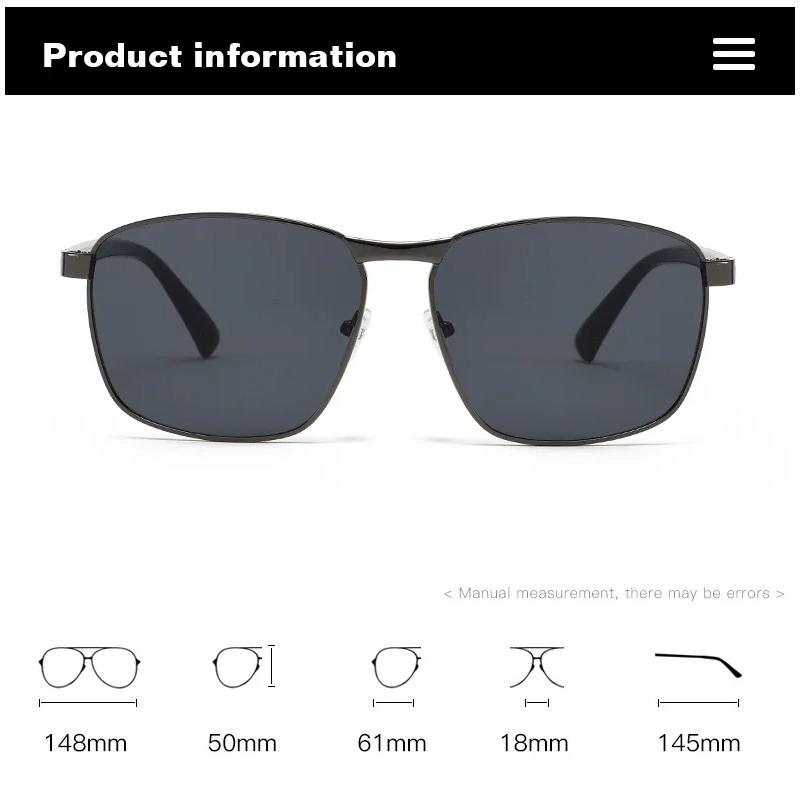 2026 Nuovi Occhiali da Sole Quadrati in Metallo Casual Unisex Occhiali Classici da Guida Ombrellini Protettivi UV per Viaggi all'Aperto per Uomo