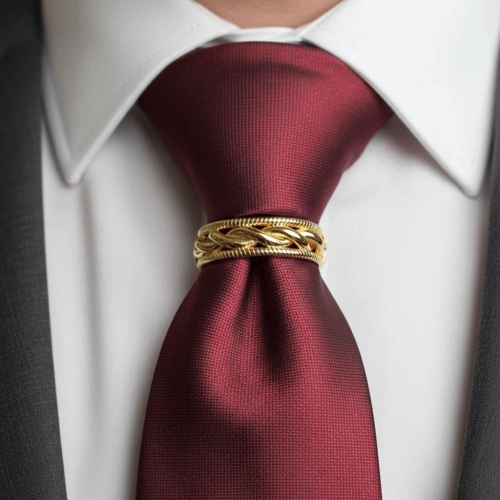 Shirt Tie Pin D-shaped Tie Buckle Cuff Links Tie Knot Fixation Sleeve Button Twists Tie Clip  Boys