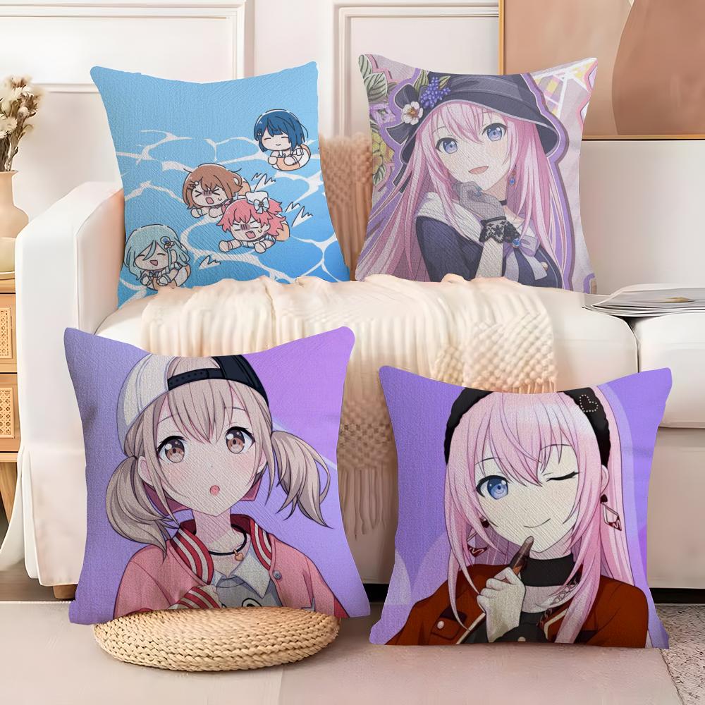 Project Sekai Anime Young Cushion Cover Soft Plush Fabric Double-Sided Printed Sofa Cushion Cover for All Seasons HomeDecor Gift
