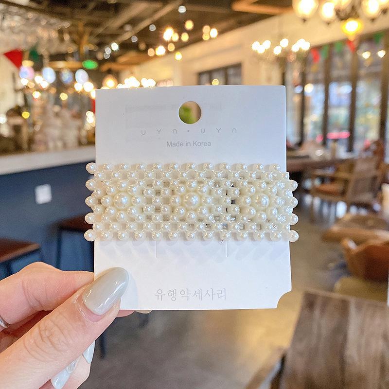 

Заколка для волос из металла и жемчуга в корейском стиле для женщин