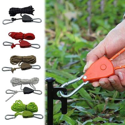 With Buckles Tent Ropes 4m Pulley Tensioner Fastener Durable Tie Down Fastener  Camping Accessories
