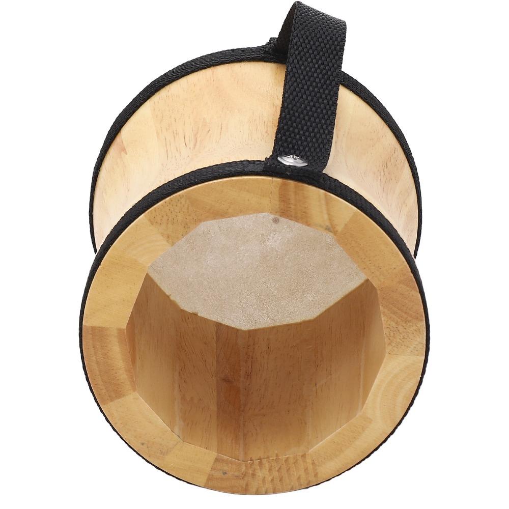 Wood+Sheepskin Hand Drum Kit Wood Color Handpan Drums Set Portable Bongo Hand Drum For Drum Lovers