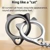 Alloy Phone Lanyard Cat Head Ring Buckle New Hand Chain