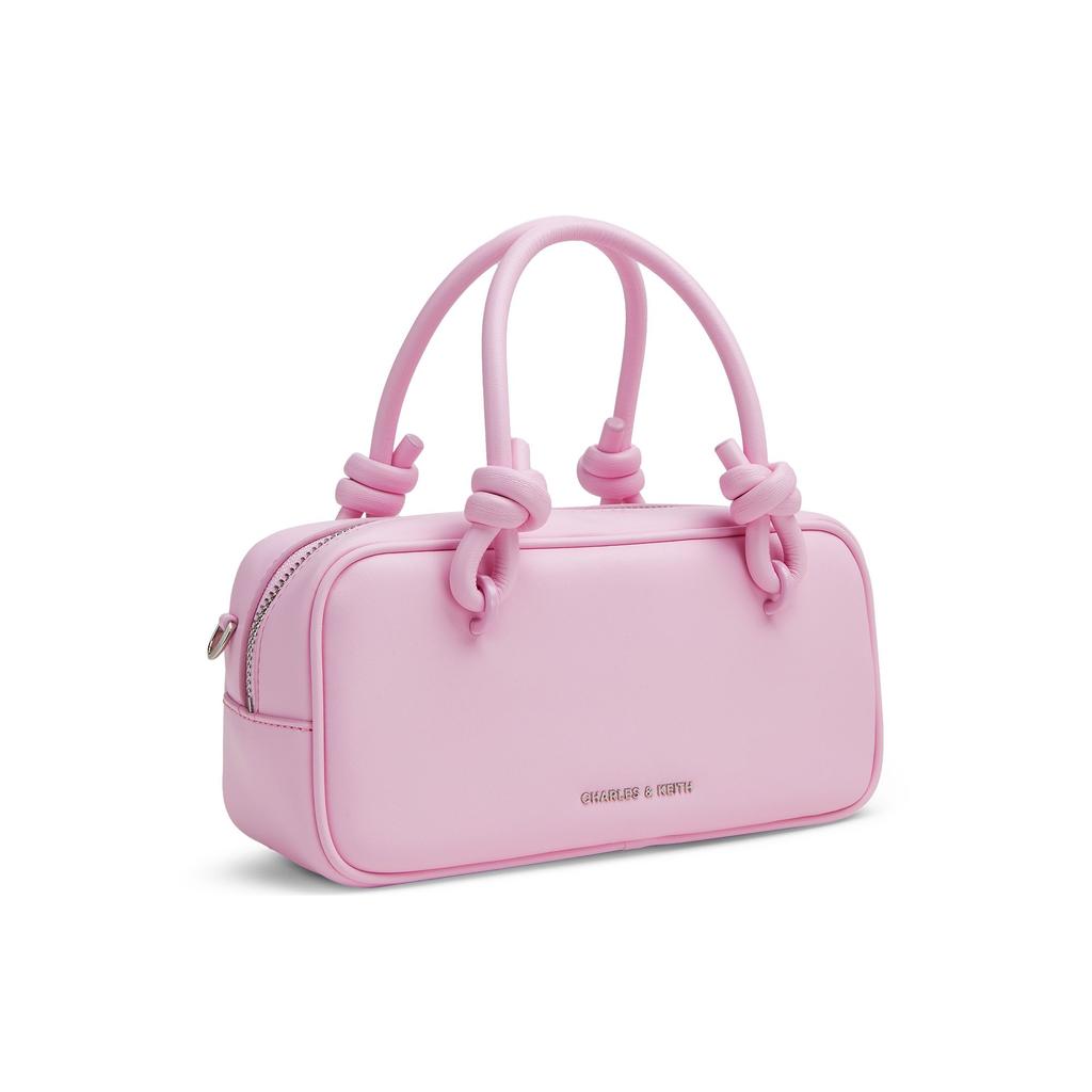Charles & Keith Summer High-Value Popular Versatile Cream Color Soft Boston Bag Women Handbags CK2-30271574