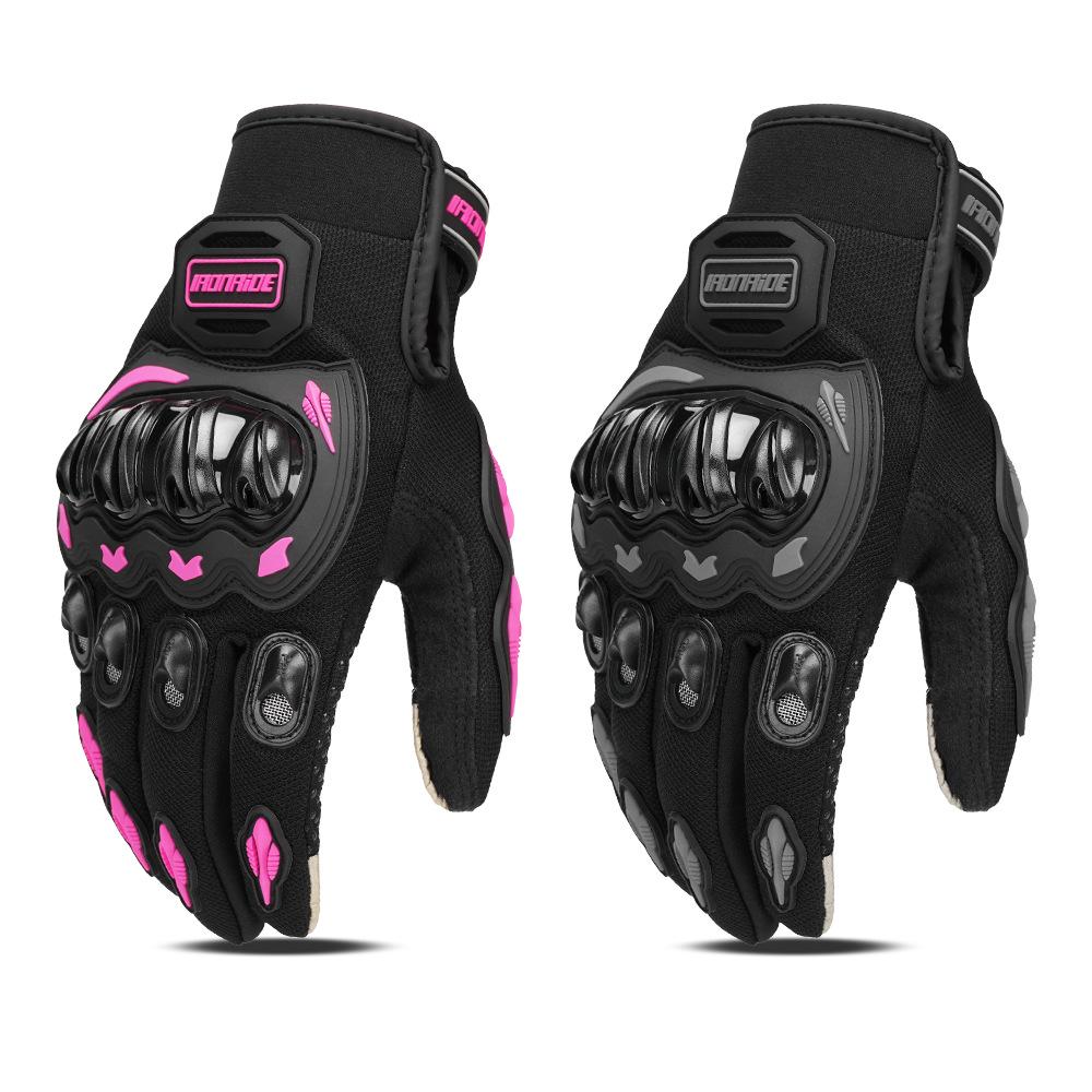Herren Ganzfinger Motorrad-Rennsport-Handschuhe - Schützend, Verschleißfest, Atmungsaktiv, Sturzsicher, Outdoor-Fahrhandschuhe