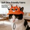 Adjustable Cat Hat Breathable Pet Sun Hat Soft Comfortable Ear Cutout Hat Pet Outside