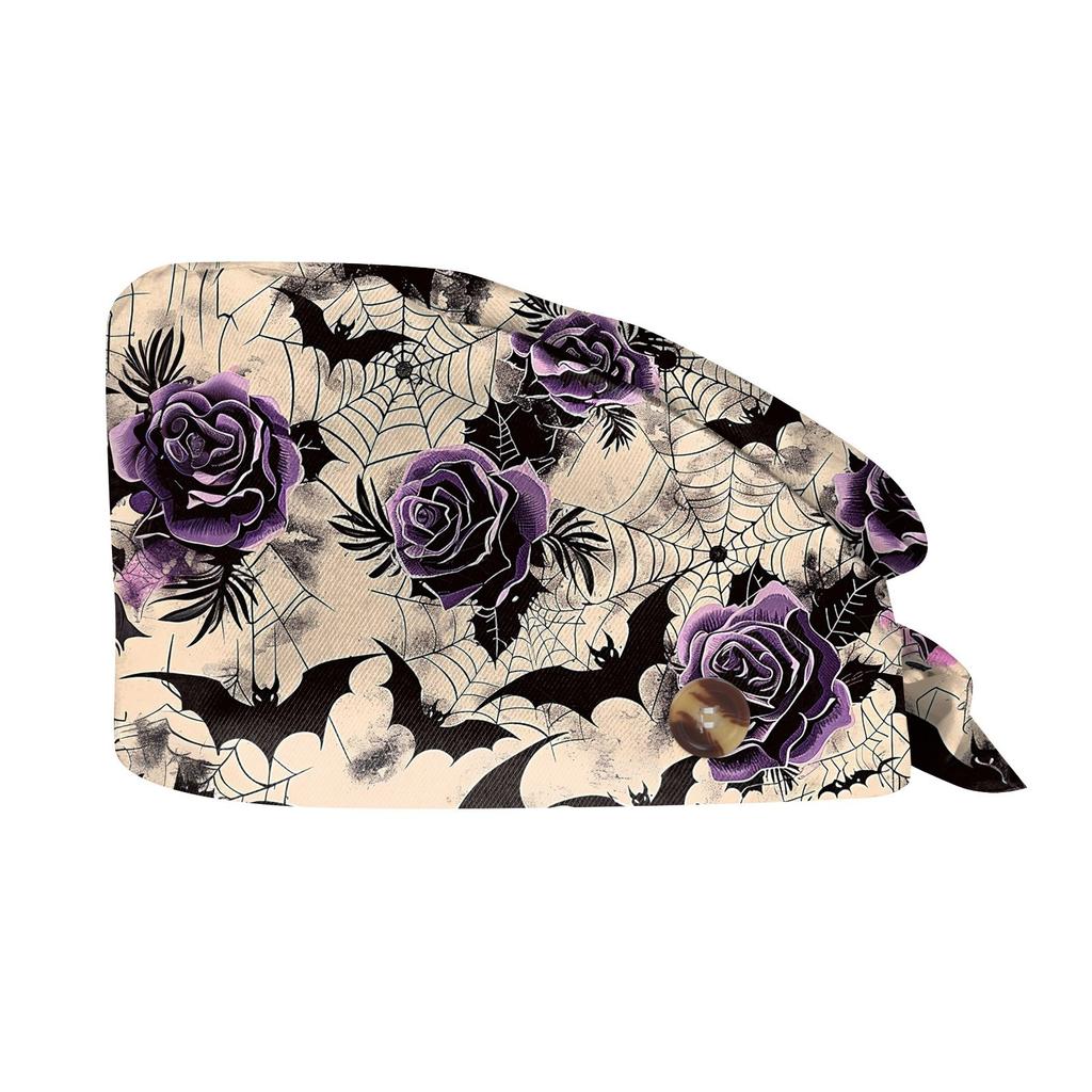 Fashion Halloween Print Work Hat Casual Wash Hat Bag Cap