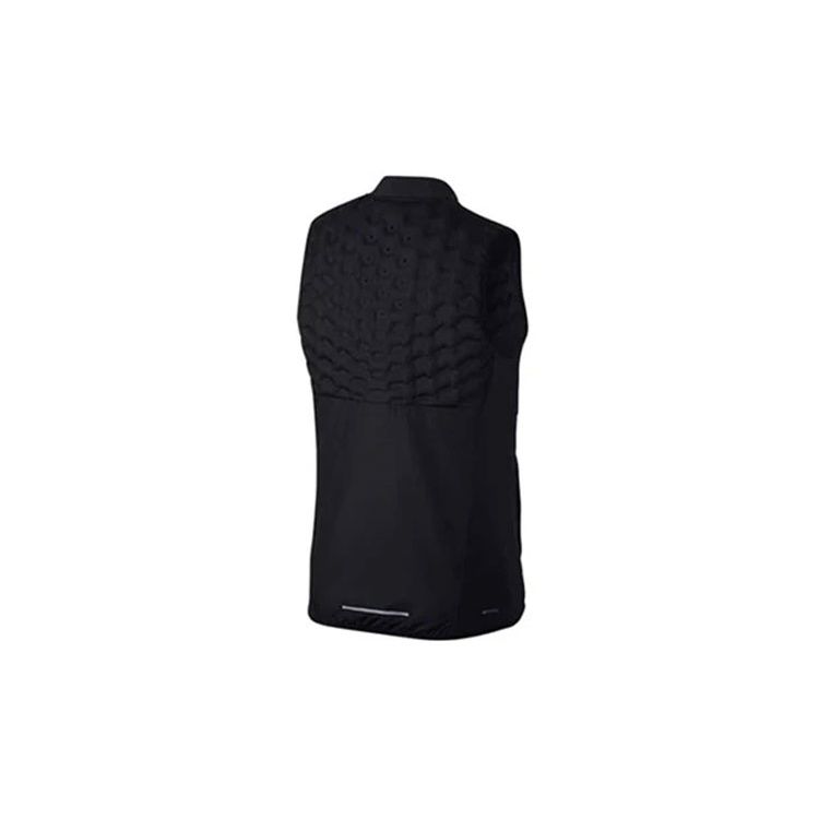 Nike Solid Color Sports Stand Collar Warm Vest Men Vests Black 928502-010