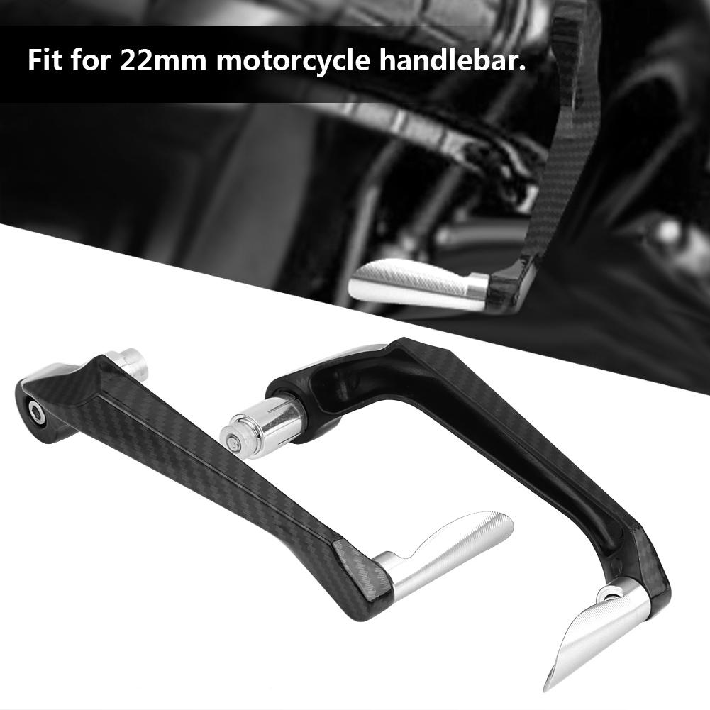 1 Pair of Carbon Motorcycle Brake Levers Handlebar Guard(Red)