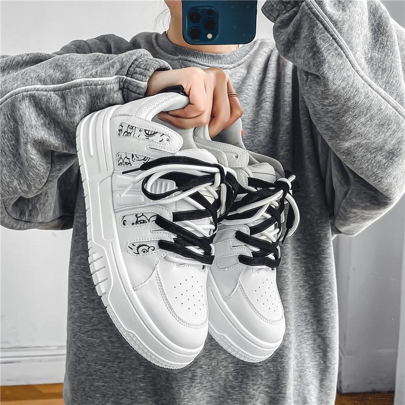 Jinjiang Men's Shoes Summer New Casual Korean Version Niche Design Breadboard Shoes Thick Sole Heightening Sports Little White Tide Shoes