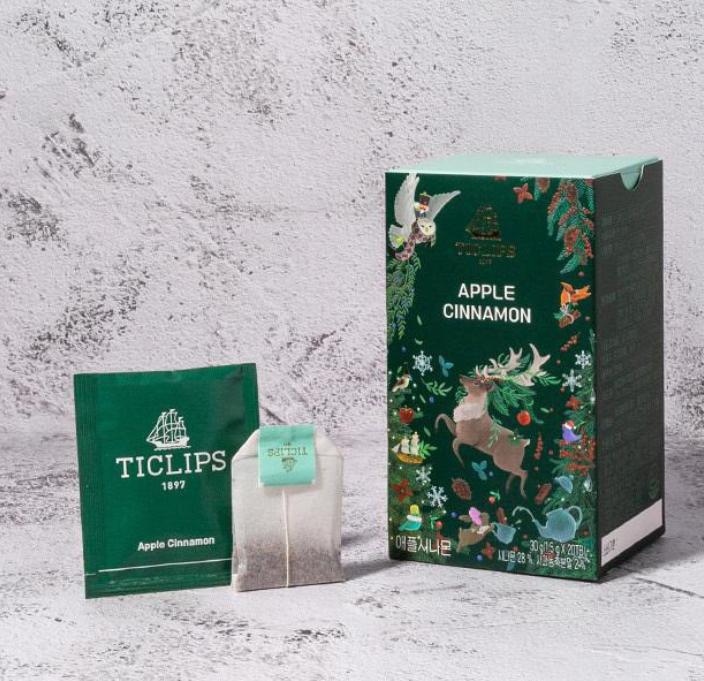 Ssanggyemyeongcha Teaclipse Apple Cinnamon Tea, 20 Tea Bags – Premium Korean Fruit Tea