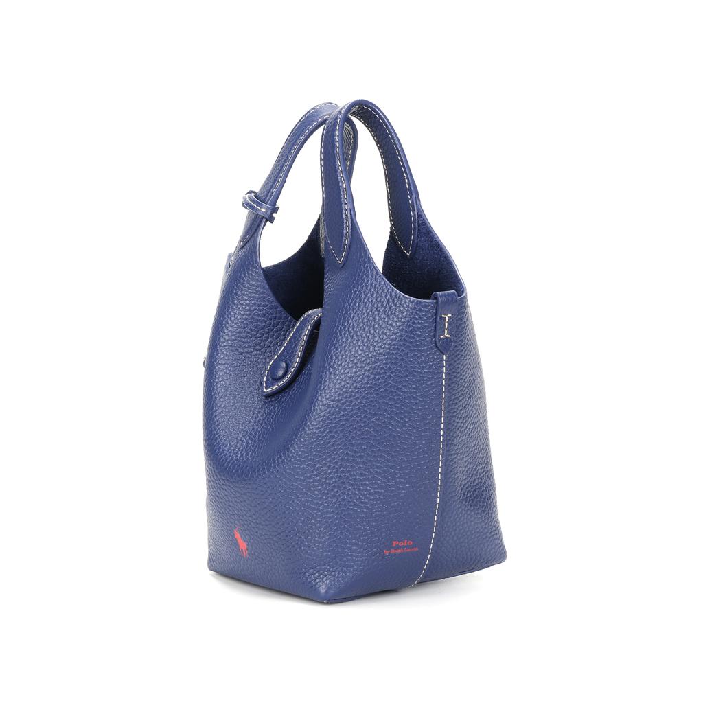 Polo Ralph Lauren Polo Play Iconic Pony Embossed Detachable Shoulder Strap Leather Crossbody Handbag Small Women handbags Navy-Blue WAPOBAG03520105